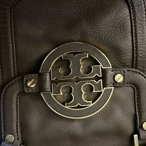 Tory Burch Amanda Large Hobo Gray Satchel Bag Purse